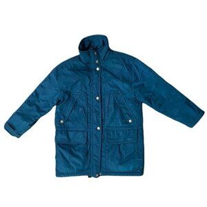 Vintage 80s 90s Eddie Bauer Women’s Insulated Long Winter Coat Small Rich Teal